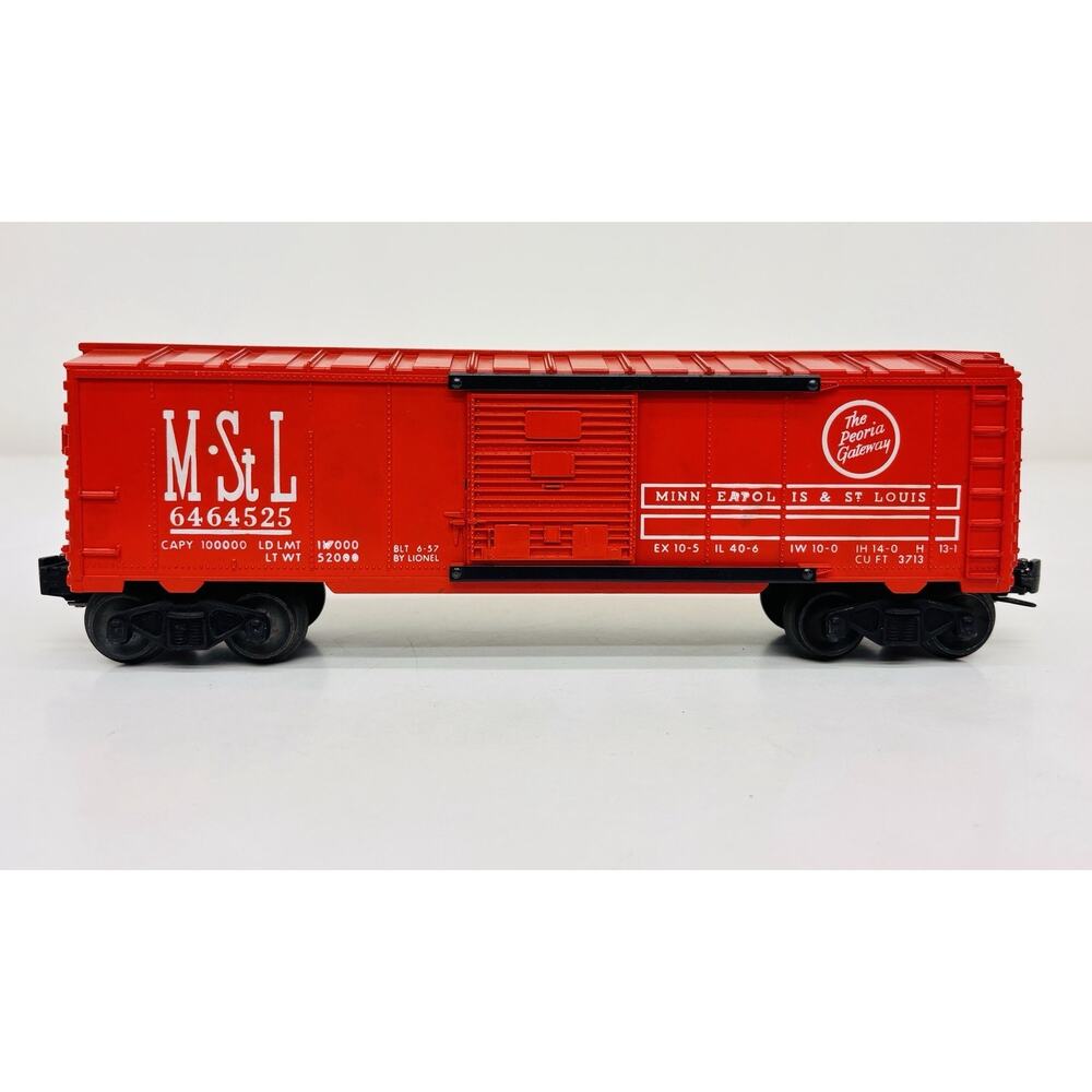 Lionel Postwar Minneapolis & St. Louis Box Car Red 6464-525